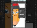 Pencil Cartoon Logo ✏️ How to Create #illustrator #logo #youtubeshorts