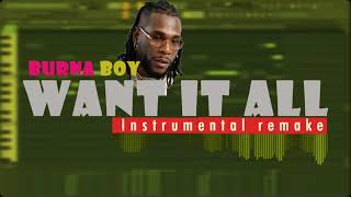 Burna boy - Want it all feat Polo G ( official Video Instrumental Remake )