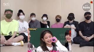 bts reaction to jennie cute and funny moments