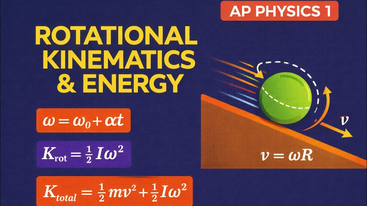 Rotational Kinematics and Energy (AP Physics 1: Topic 5.1) | Angular Motion, Rolling