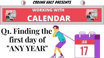 Working with calendar || Finding the fist day of any year using c program || #coding_halt presents