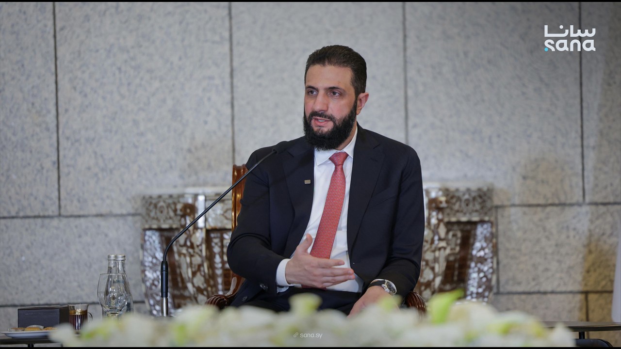 الرئيس الشرع: يجب التوافق على تعريفات مناسبة لمعنى الحريات الإعلامية والسياسية