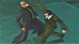 Agent Smith Choose Pill and Fight vs Morpheus and Neo / The Matrix Path of Neo