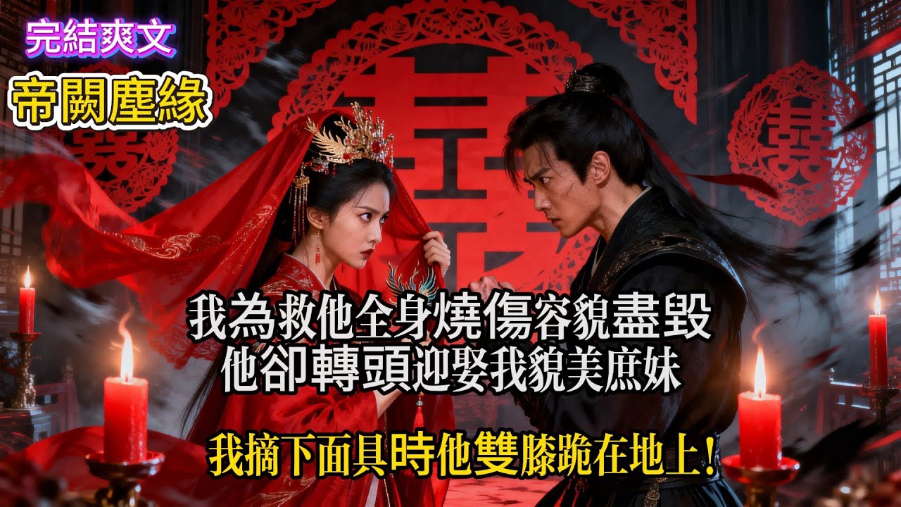 【完結爽文】我為救他全身燒傷容貌盡毀，他卻轉頭迎娶我貌美庶妹「一個醜八怪也配當主母？」當我摘下面具時，他雙腿一軟跪在地上，皇帝在旁邊高呼：「恭迎帝師！」