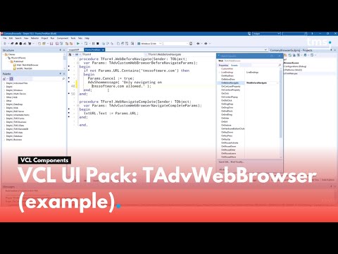 VCL UI Pack: TAdvWebBrowser (example)