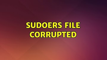 Ubuntu: sudoers file corrupted