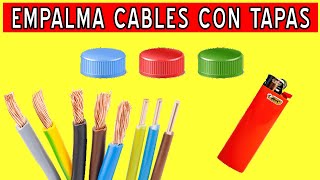 COMO EMPALMAR CABLES CON TAPAS PLÁSTICAS DE GASEOSAS, MUY BUEN TRUCO!