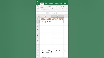 Excel Tricks | Shortcut Keys to Get Current Date and Time | #shorts #excel #shortsfeed