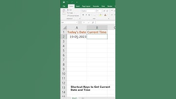 Excel Tricks | Shortcut Keys to Get Current Date and Time | #shorts #excel #shortsfeed