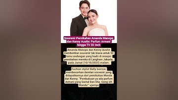 Souvenir Pernikahan Amanda Manopo dan Kenny Austin: Parfum Armani hingga TV 32 Inch #amandamanopo