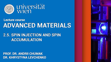Advanced Materials - Lecture 2.5. - Spin injection and spin accumulation