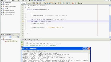 Java for döngüsü Örnek