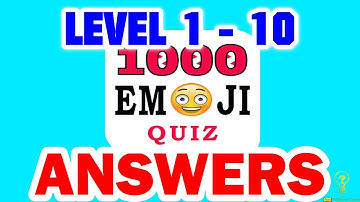 1000 Emoji Quiz Level 1 - 10 - All Answers - Walkthrough ( By DINS )