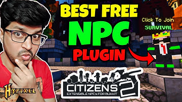 How To Add NPC Like Hypixel in Your Minecraft Server | How To Use Citizens Plugin Minecraft