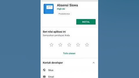 Tutorial Aplikasi Absensi Siswa