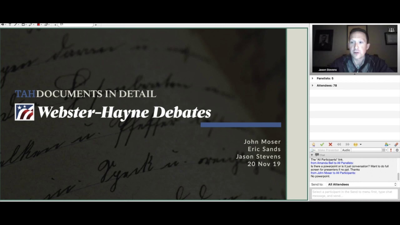 Documents in Detail: The Webster-Hayne Debate - YouTube