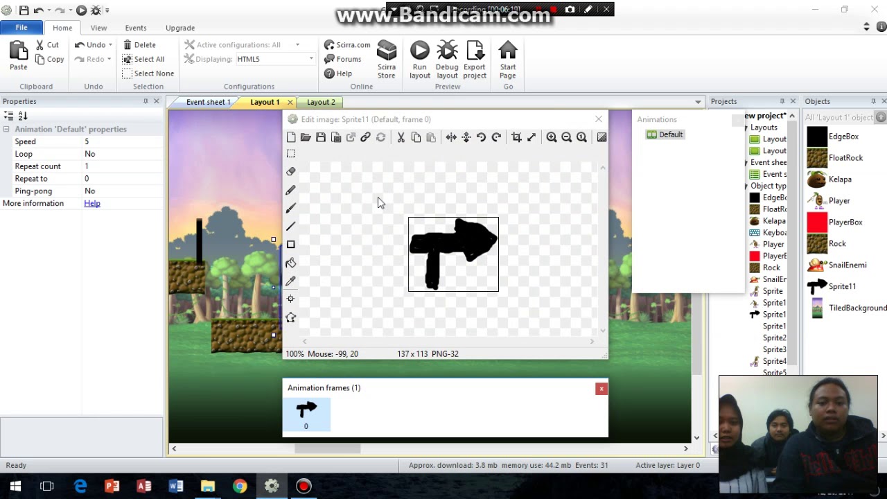 Tutorial membuat game sederhana menggunakan Construct 2 - YouTube