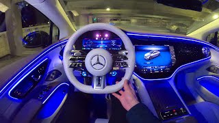 2022 Mercedes 760HP EQS53 AMG NIGHT DRIVE! New EQS53 POV Interior Ambiente Drive