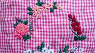 হাতের সেলাই করা সুন্দর একটা কুশান কভার ডিজাইন //  Pillow cover embroidery design for beginners!