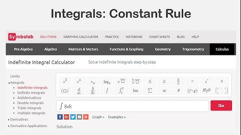 Integrals: Constant Rule