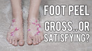 We tried a crazy FOOT PEEL  #shorts