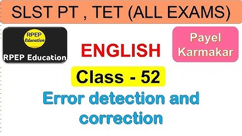 Error Detection Part–01 | Primary Tet English Class | SLST PT | WBTET 2022 | Primary Tet Preparation