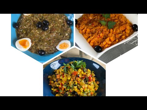 سلاطة الجزر المسلوق وسلاطة الخضرة المقلية