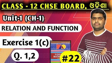 Exercise1(c) Q.1,2 || binary operations || elements of mathematics chse class 12 ||