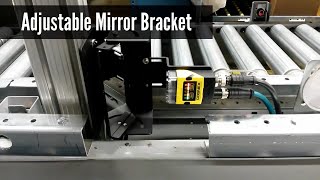 Cognex DataMan 262 barcode reader with mirror bracket for logistics operations