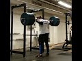 180kg x 3 squat 100kg power snatch 125kg ohs 100kg x 20 squat