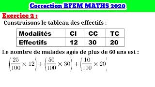 Correction de BFEM Mathématique Sénégal 2020