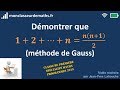 Calcul de la somme des n premiers entiers non nuls (méthode de Gauss)