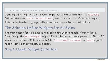 Enhancing Your Django Forms with Bootstrap Widgets
