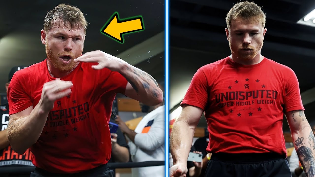 ⁣Saul Canelo Alvarez media workout for Gennady Golovkin trilogy. Canelo ggg 3 Highlights Boxing