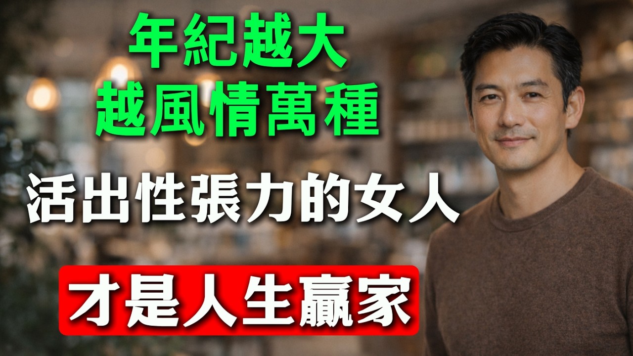 年紀越大越風情萬種，活出性張力的女人，才是人生贏家！