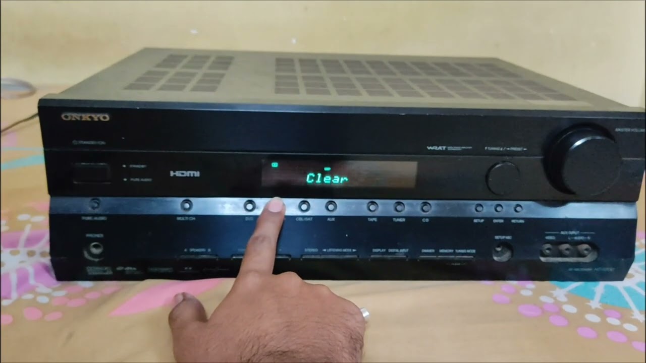 Reset av receiver ONKYO HT-R 550