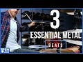 3 Essential Metal Beats - Drum Lesson | Drum Beats Online