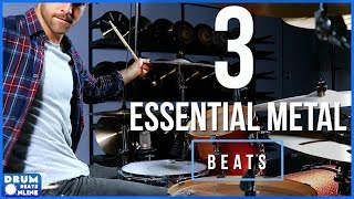 3 Essential Metal Beats - Drum Lesson | Drum Beats Online