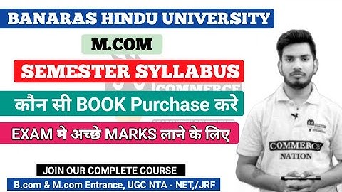 BHU M.COM SEMESTER SYLLABUS & BOOKS