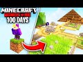 I Spent 100 Days in ONE BLOCK SKYBLOCK Minecraft... Here&#39;s What Happened