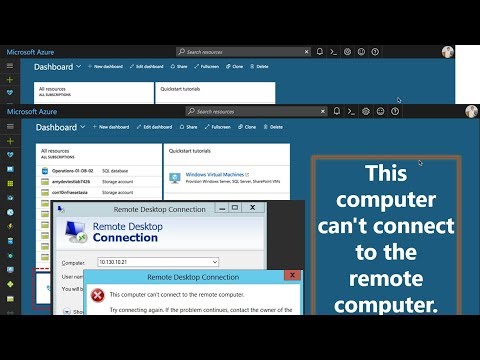 Azure-This computer can't connect to the remote computer.-Troubleshooting