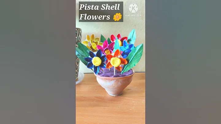 Pista Shell Flowers 🌸#DIY Pista Shell Crafts#Shorts#Yt Shorts#Viral Shorts#Best Out of Waste Craft