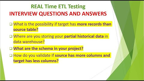 Real Time ETL Testing Interview Questions and Answers Part 1 | Recently asked ETL Testing Q&A