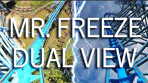MR. FREEZE Dual View POV (Forwards and Reverse) | Six Flags Over Texas