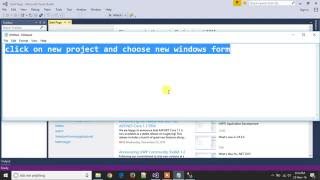 How to connect SQL SERVER Database with Visual Studio 2015 (Part 1)