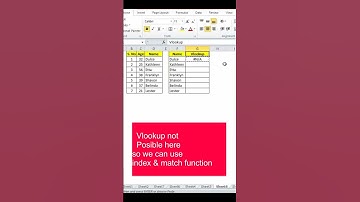 Index match function 2 way lookup