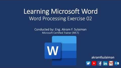 Word Processing Exercise 02