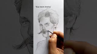 Easy beard drawing #shorts #drawing #creative