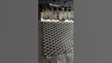 Heavy duty expanded metal mesh making #expandedmetalmachine #expandedmetalmesh #shorts #satisfying