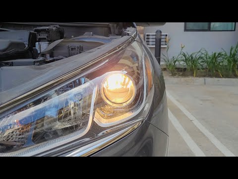 Hyundai Sonata (2015-2019): Low Beam Headlight Bulbs Replacement.